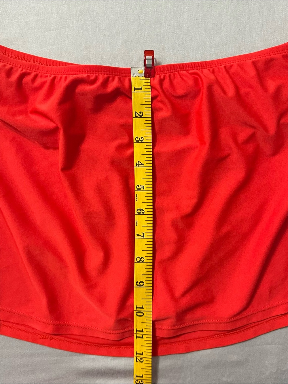 Catalina Tankini Swimsuit Set Large 12 14 Orange Tiered Ruffle Top Skirtini Swim - Picture 8 of 14